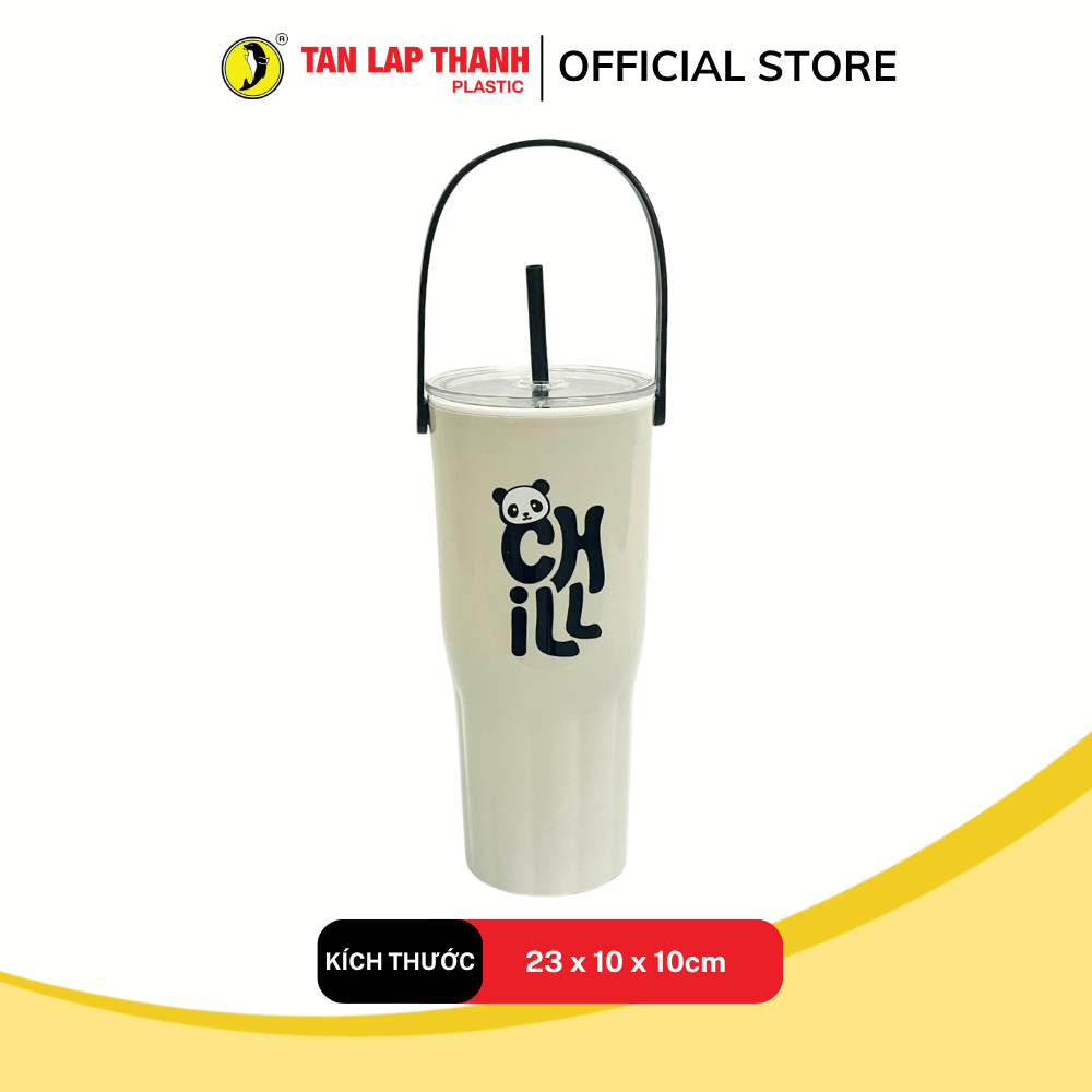 Bình Chill giữ nhiệt 1L Tân Lập Thành, ly đựng nước có quai xách nhựa PP an toàn màu pastel xinh xắn | BigBuy360 - bigbuy360.vn