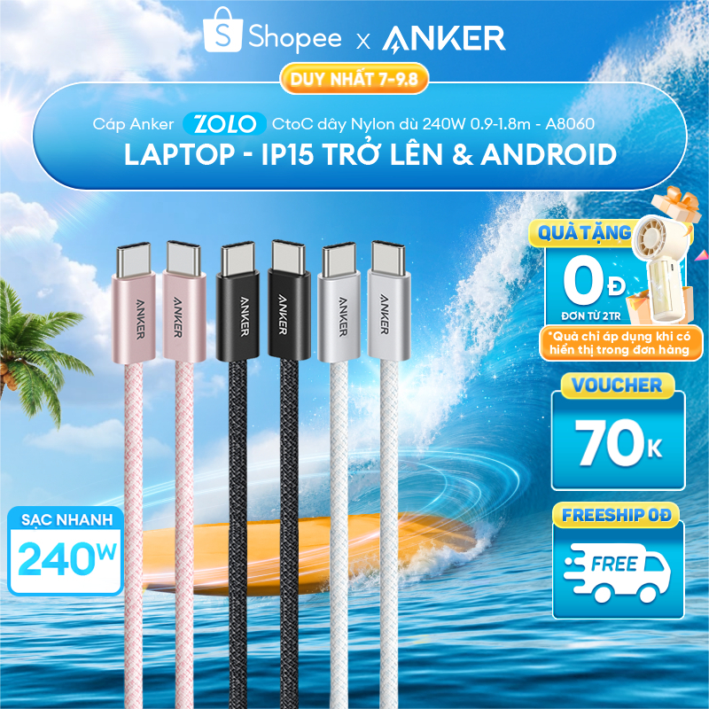 Cáp sạc ANKER Zolo USB-C to USB-C