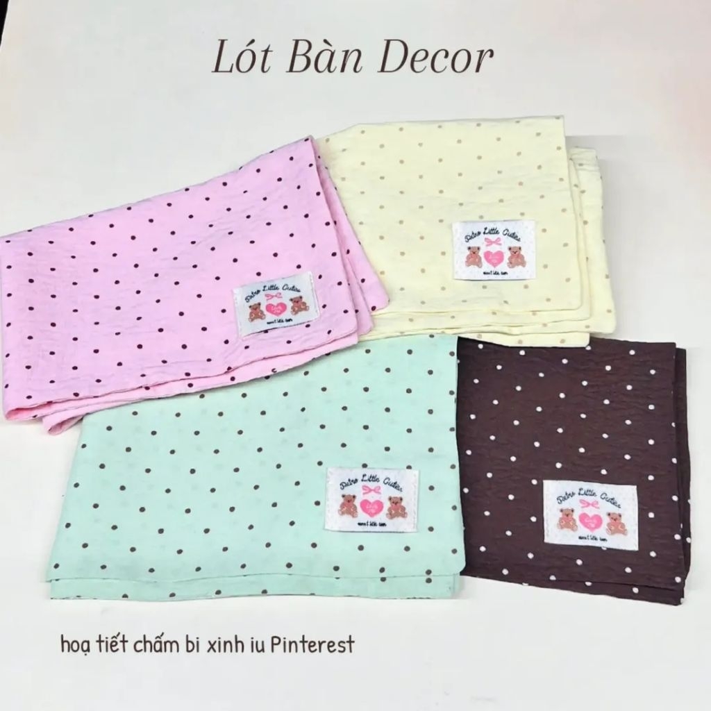 [HẾT CT TẶNG SCRUNCHIES - Ảnh Shop Chụp] Thảm Vải Nền Decor Bàn Chấm Bi Phong Cách Hàn Xinh (FEEDBACK THẬT ẢNH CUỐI)
