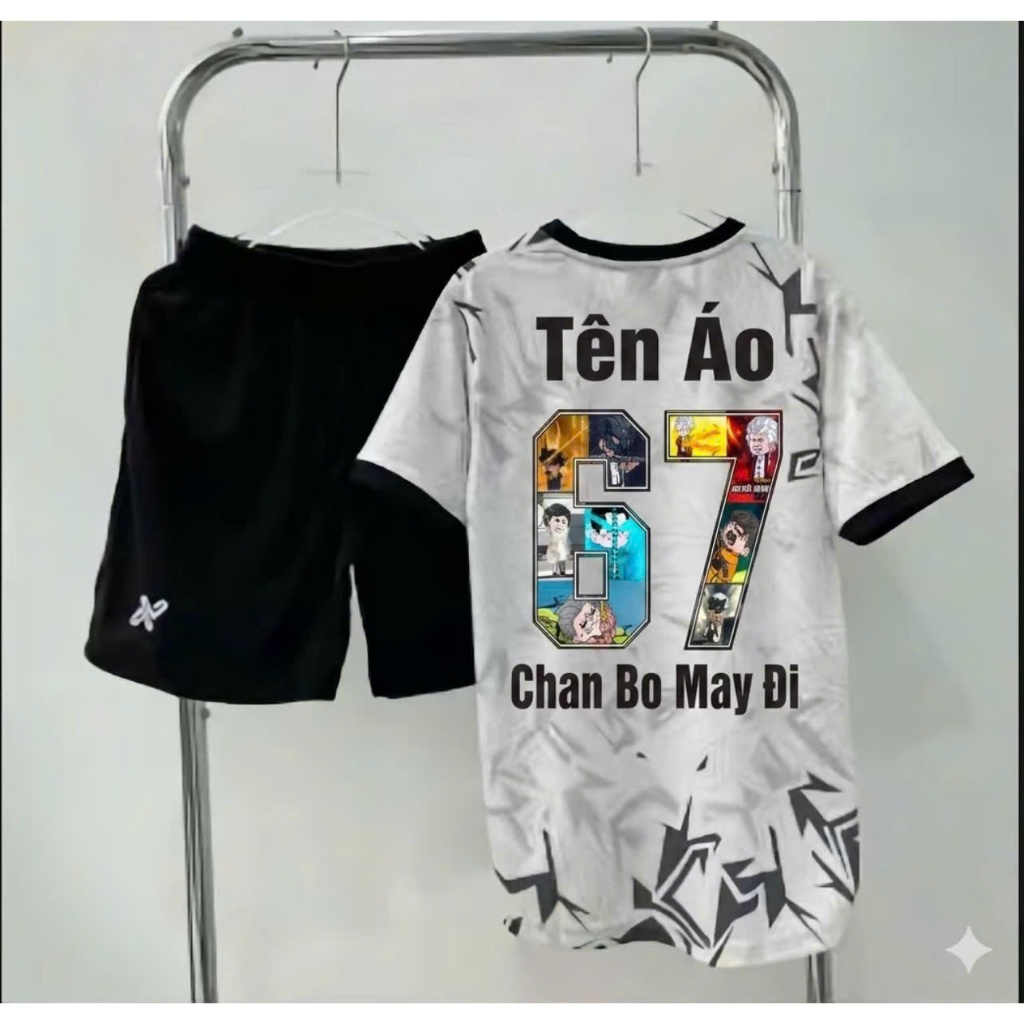 [CÓ IN TÊN + SỐ] Quần Áo Bóng Đá Trẻ Em "AMAC Kẻ Đen" Lồng Hình Câu Cá Vạn Cân - Chất Liệu Thun Cotton Từ 18Kg - 80kg