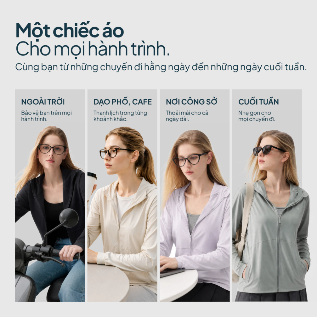 [Unisex] NEAU Áo Chống Nắng Nữ Gấp Gọn Nhẹ Mát Lạnh UPF50+ Dễ Mang Theo Đi Học Đi Làm Du Lịch OC001 | BigBuy360 - bigbuy360.vn