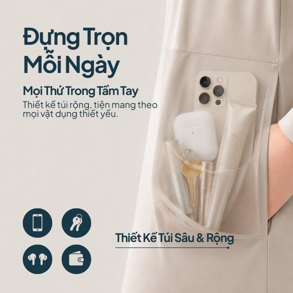 [Unisex] NEAU Áo Chống Nắng Nữ Gấp Gọn Nhẹ Mát Lạnh UPF50+ Dễ Mang Theo Đi Học Đi Làm Du Lịch OC001 | BigBuy360 - bigbuy360.vn