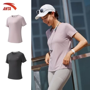 Áo Thun Ngắn Tay nữ thể thao chạy bộ tâp gym chơi thể thao Thời trang mỏng nhẹ thoáng khí Nhanh khô Anta  1626B5111