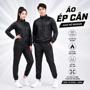 [DEAL SỐC] Áo Ép Cân Nam Nữ Bigsize Chính Hãng Bộ Đồ Tập Thể Thao Ép Cân Nano Sport Hỗ Trợ Ra Mồ Hôi