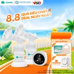 Máy Hút Sữa Có Dây Kamidi Max Máy Hút Sữa Điện Đôi Phễu Hút Silicon Mềm Mại Kèm Bình Sữa Có Núm Ti Cho Bé — ảnh 1