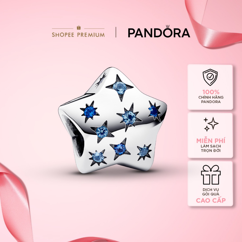 Charm Pandora Moments Ngôi Sao Xanh - Chạm Tay Đến Ứơc Mơ