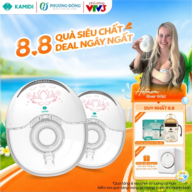 Máy Hút Sữa Rảnh Tay Kamidi Smart Hút Êm Hút Kiệt Máy Hút Sữa Không Dây Kích Sữa Hiệu Quả 4 Chức Năng — ảnh 1