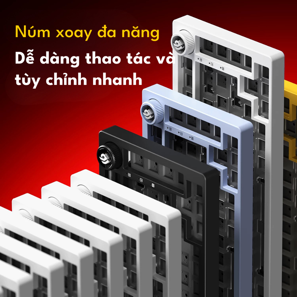 Bàn phím cơ Không dây NHÔM - LEOBOG HI75C PRO Keycap RGB - APP Marco - Núm vặn THkeyboard ( New) | BigBuy360 - bigbuy360.vn