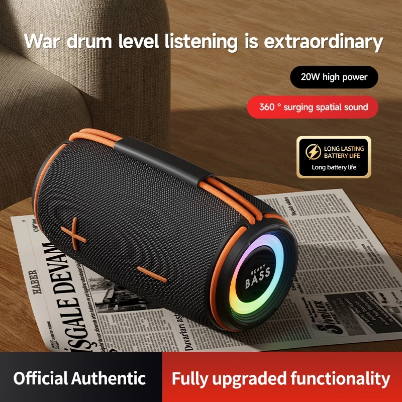 Loa bluetooth Heavy Bass 19 Pro công xuất 20W chính hãng, loa cầm tay di động âm bass mạnh
