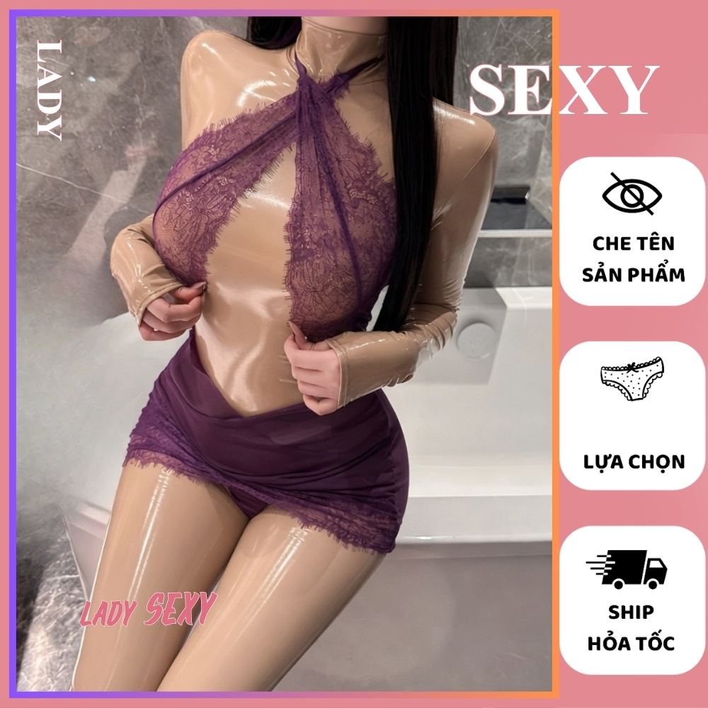 Đầm Ngủ Ren Lưới Đan Chéo Sexy Gợi Cảm DN81 – Váy Ngủ Thiết Kế Ren Cổ