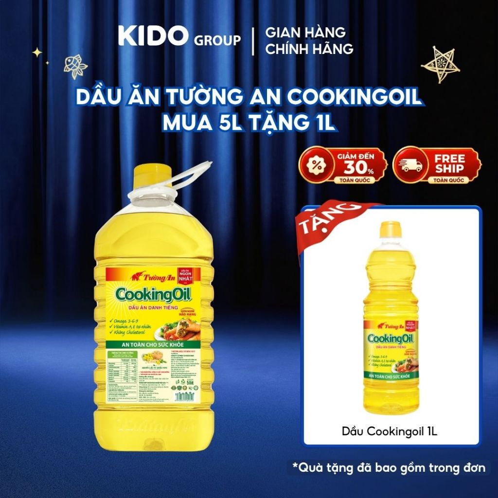 MUA 5L TẶNG 1L] Dầu Ăn Tường An CookingOil 5L