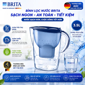 Bình Lọc Nước BRITA Marella XL 3.5L – Kèm 01 Lõi Lọc MAXTRA PRO, Giảm Clo & Cặn Vôi, Chuẩn Đức