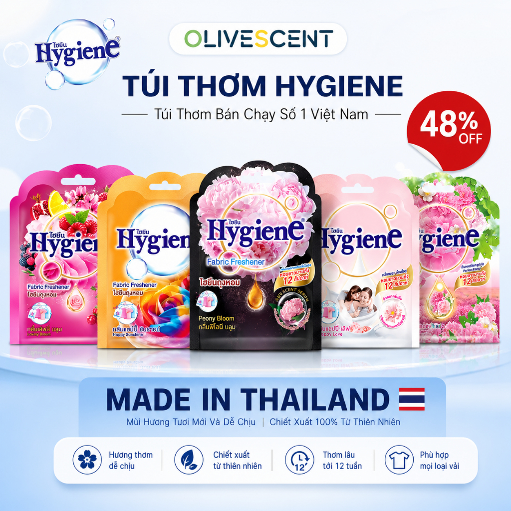 Túi Thơm Để Tủ Quần Áo Hygiene Thái Lan Hương Hoa Thơm Phòng Treo Xe Phòng Ngủ Loại Bỏ Ẩm Mốc