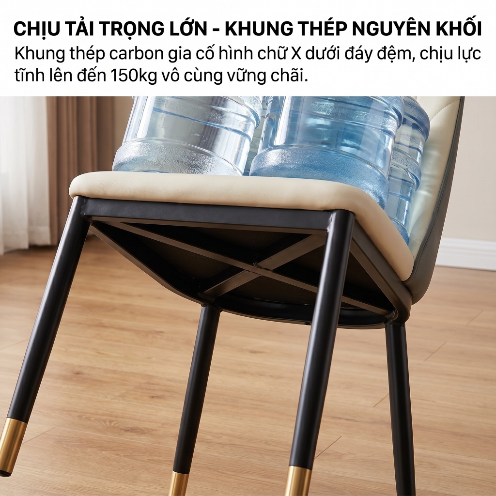 Alove Ghế ăn bọc da phong cách Bắc Âu hiện đại tối giản tựa lưng êm ái dùng cho phòng ăn quán cafe | BigBuy360 - bigbuy360.vn