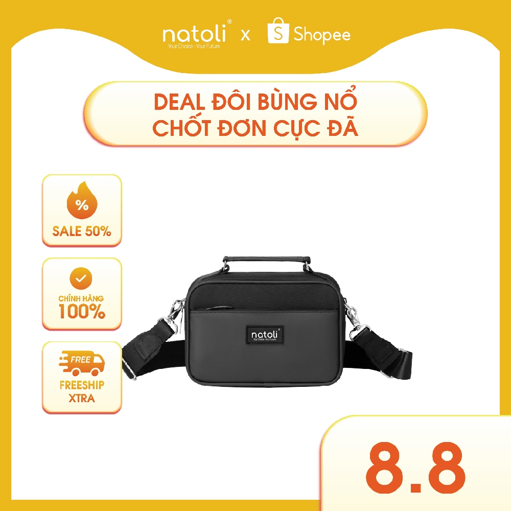 Túi đeo chéo nam thương hiệu Natoli nhiều ngăn chống nước cao cấp BST CLASSIC CROSSBAG T8