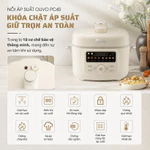Nồi Áp Suất Điện Đa Năng Olivo PC40 Lòng Inox 304 4L – Màn OLED – Hầm Xương, Nấu Cơm, Lẩu, Xào - 2 Nắp Linh Hoạt - 1300W — ảnh 5