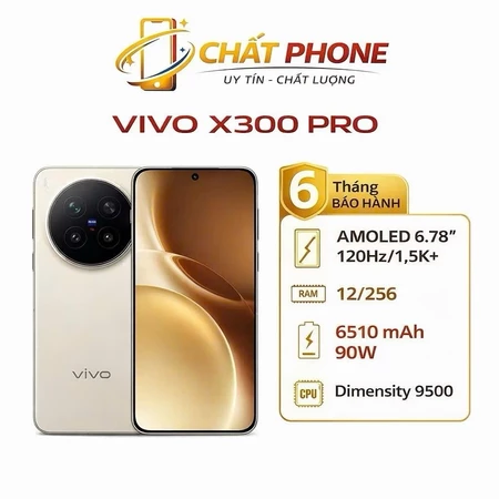 Điện thoại Vivo X300 Pro 5G (Dimensity 9500 - Pin 6510mAh) like new Fullbox 99%