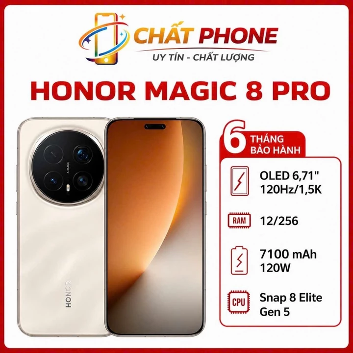 Điện thoại Honor Magic 8 Pro (Snapdragon 8 Elite Gen 5) like new Fullbox đẹp 99%