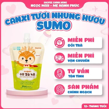 Canxi Tươi Nhung Hươu Sumo Cho Bé, Bổ Sung Canxi Tươi Chắc Khỏe Xương, Hỗ Trợ Chiều Cao Tối Đa - Ngọc May Homecare