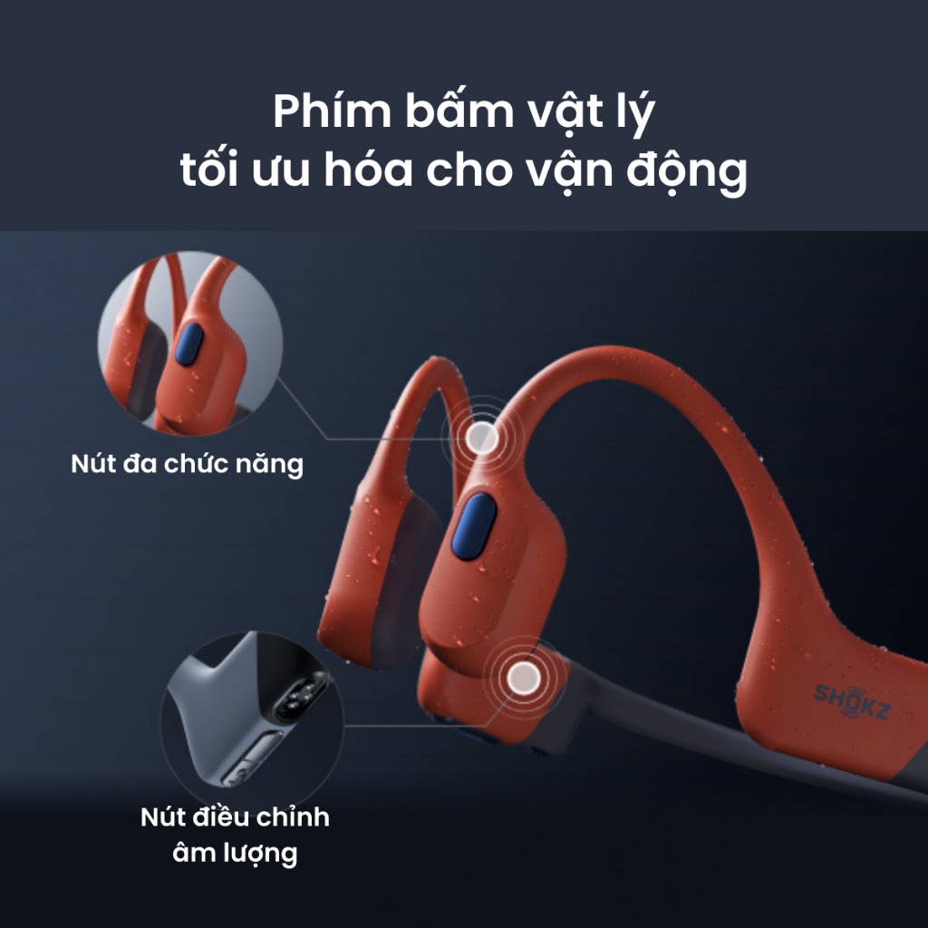 Tai nghe thể thao truyền âm thanh qua xương Bluetooth Shokz OpenSwim Pro - Hàng chính hãng BH 24 tháng NEW FULLBOX | BigBuy360 - bigbuy360.vn