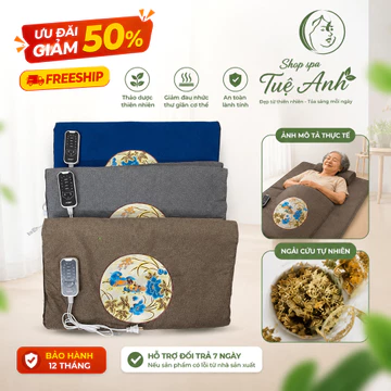Thảm Ngải Cứu Đông Y Dưỡng Sinh HKMT Chính Hãng | Đệm Ngải Cứu Sưởi Ấm Và Gối Thảo Dược