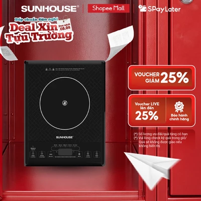 Bếp đơn hồng ngoại Sunhouse SHD6011 - Công suất 2000W - Phím bấm điện tử - 5 chế độ nấu - Bảo hành 12 tháng