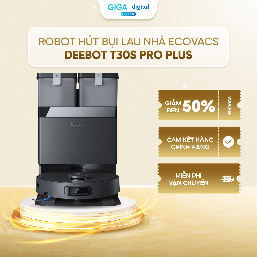 [DEAL HỜI] Ecovacs Deebot T30S Pro Plus Robot hút bụi lau nhà | Lực hút 25000Pa | Bảo hành 24 Tháng