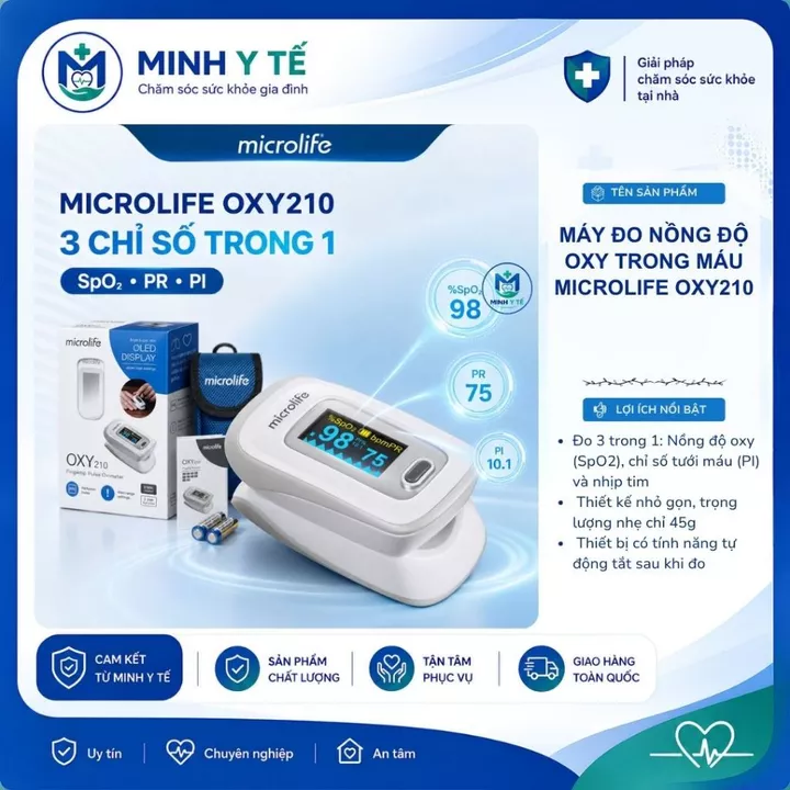 Máy đo nồng độ Oxy SPO2 Microlife OXY 210