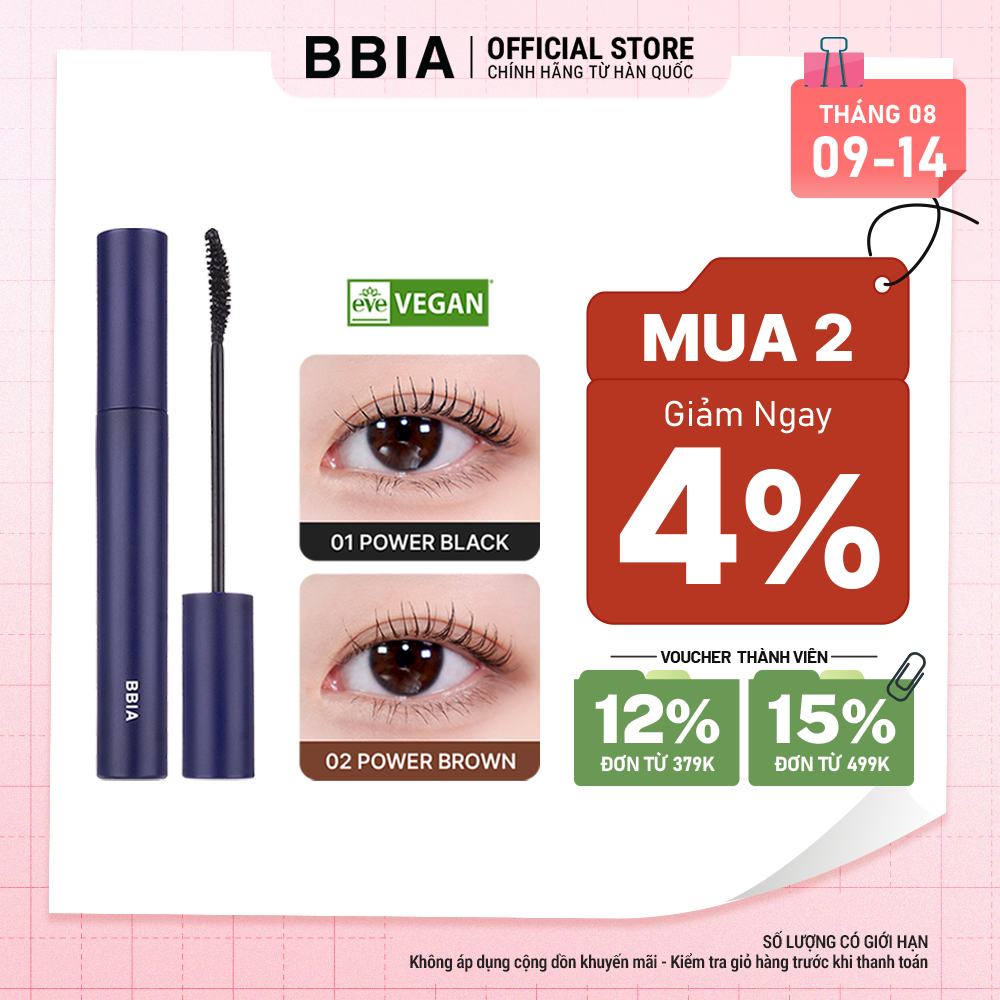 Mascara dày mi, chống lem BBIA Never Die Mascara 7g