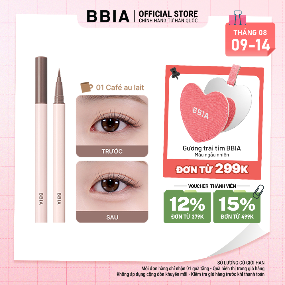 Bút kẻ bọng mắt siêu mỏng, không lem trôi BBIA Last Contour Pen Eyeliner 0.6g