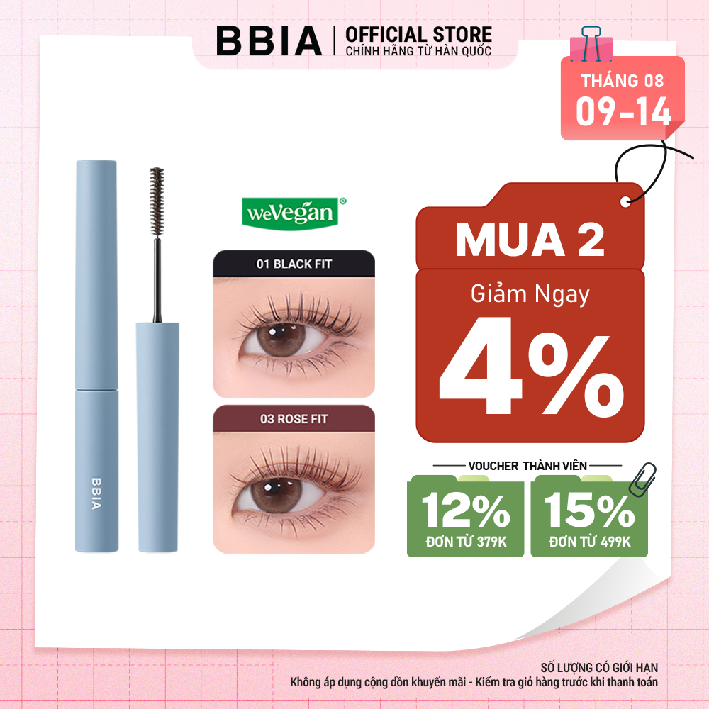Mascara tơi mi, không lem trôi BBIA Never Die Mascara Slim 3ml