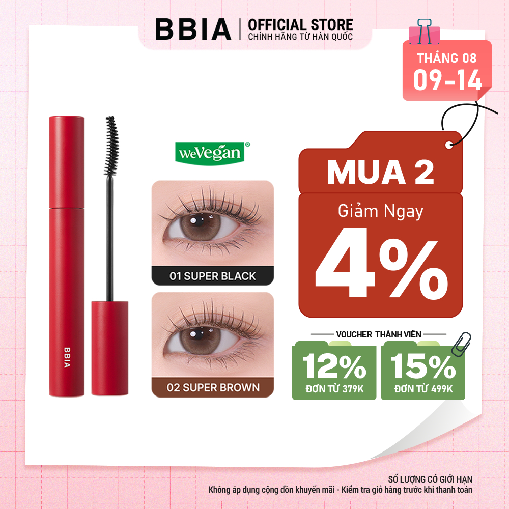 <HSD 04.2027> Mascara làm dài và dày mi, không trôi BBIA Never Die Mascara Extreme 7g