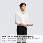 Áo sơ mi trắng dài tay nam Phan Nguyễn, chất liệu bamboo cao cấp, mềm mát, form slim fit SMD.1419 — ảnh 3
