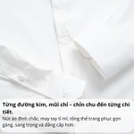 Áo sơ mi trắng dài tay nam Phan Nguyễn, chất liệu bamboo cao cấp, mềm mát, form slim fit SMD.1419 — ảnh 4