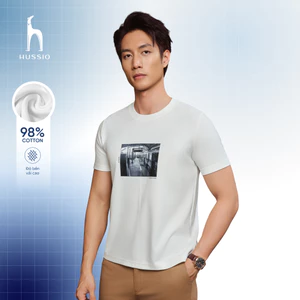 Áo thun in hình Trạm Metro, chất liệu cotton mỹ cao cấp thoáng mát, form vừa không ôm - HUSSIO