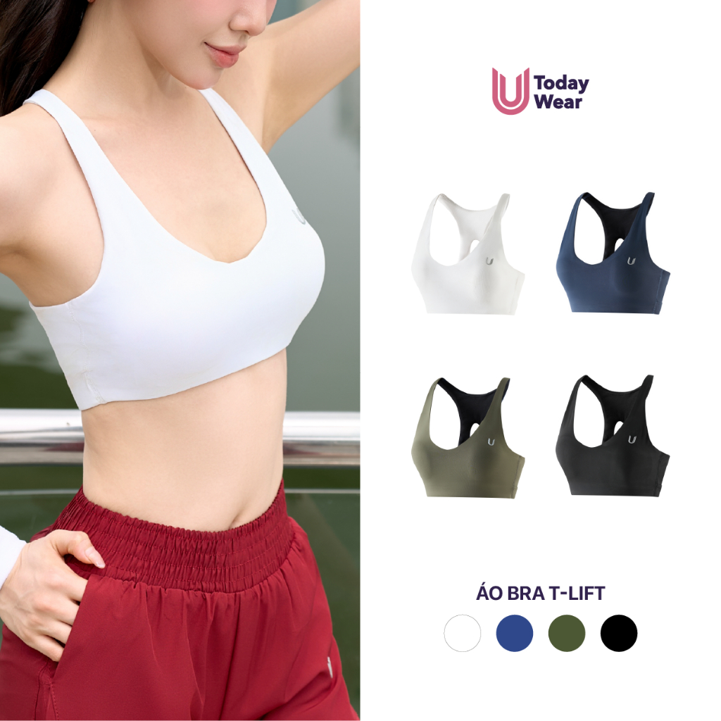 [NEW ARRIVAL] Áo Bra thể thao nữ Medium Support T-Lift Today U Wear co giãn, thoáng khí,thấm hút mồ hôi
