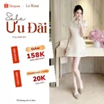 Váy Sơ Mi Tiểu Thư, Váy Chữ A Tôn Dáng LA ROSA Đính Hoa Tạo Điểm Nhấn Mặc Đi Chơi, Đi Làm,... V1405 — ảnh 1