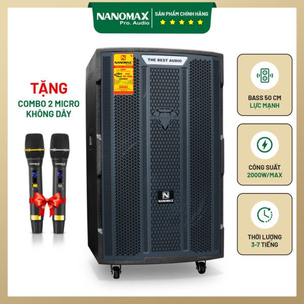Loa Kéo Nanomax SK-19Q6 Bass 50cm 2000W – Âm Thanh Uy Lực, Karaoke Đỉnh Cao Mọi Không Gian