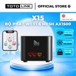 [Hỏa Tốc]Bộ phát wifi Mesh Wi-Fi 6 AX1500 Băng Tần Kép Gigabit TOTOLINK X15 1-Pack — ảnh 1