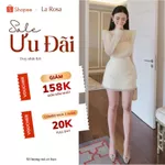 Set Váy Tiểu Thư Mặc Dự Tiệc Sang Chảnh LA ROSA Thiết Kế Áo Ngoài Đính Hoa Kèm Áo 2 Dây Phối Chân Váy Chữ A S547 — ảnh 1
