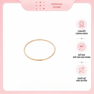 Nhẫn unisex DOT DOT GEM vàng 10K cao cấp, thiết kế tối giản, thanh lịch The Hammered