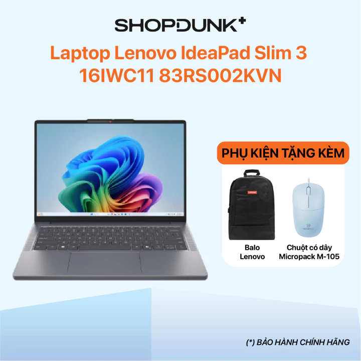 [Livestream] Laptop Lenovo IdeaPad Slim 3 16IWC11 83RS002KVN (Intel Core 5 320 | 8GB RAM | 512GB SSD | 16" WUXGA)