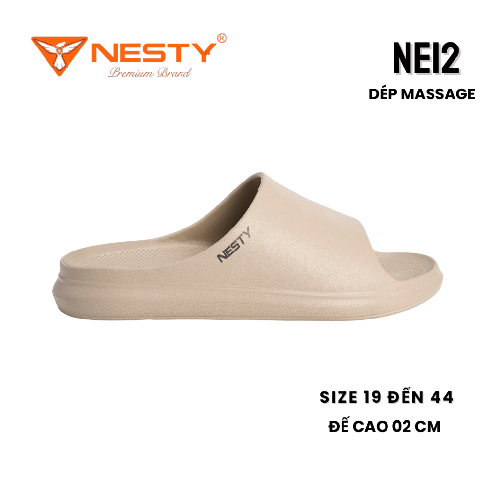 [NE12] Dép Massage Nesty EVA Quai Ngang Nam Nữ Siêu Nhẹ Chống Trượt | Dép Đi Trong Nhà, Đi Chơi, Đi Biển