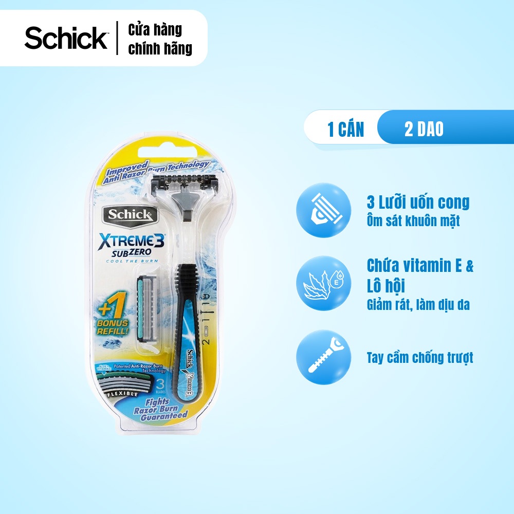 Dao Cạo Schick Có Thể Thay Lưỡi Dành Cho Nam Xtreme3 2S