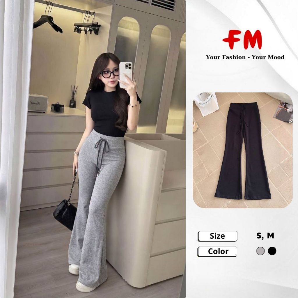 Quần Nỉ Nữ Ống Loe Thời Trang FMSTYLE SHOP – Chất Vải Mềm Mịn Co Giãn Thoải Mái  26050386