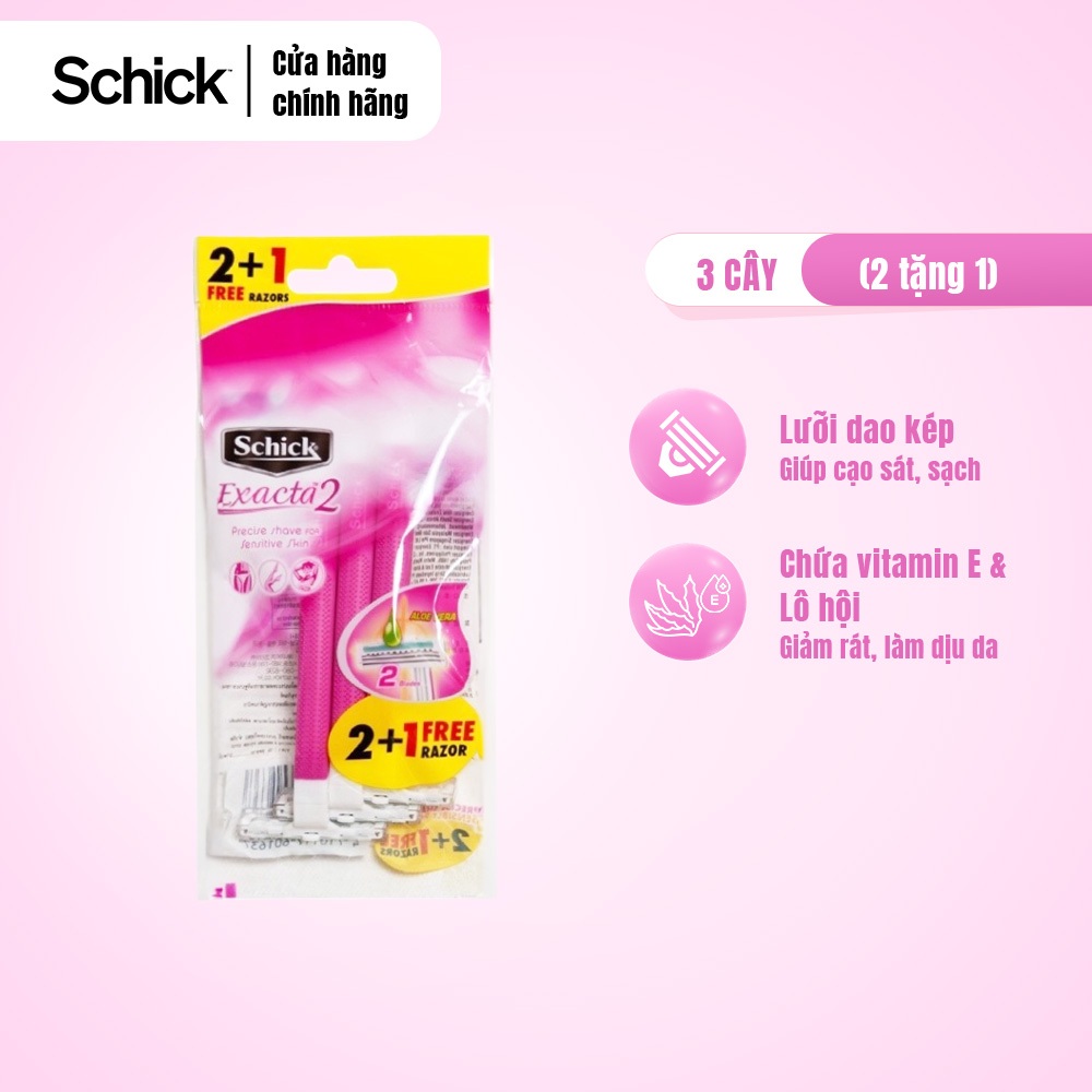 Dao Cạo Schick Dùng 1 Lần Dành Cho Nữ Exacta2 2+1S