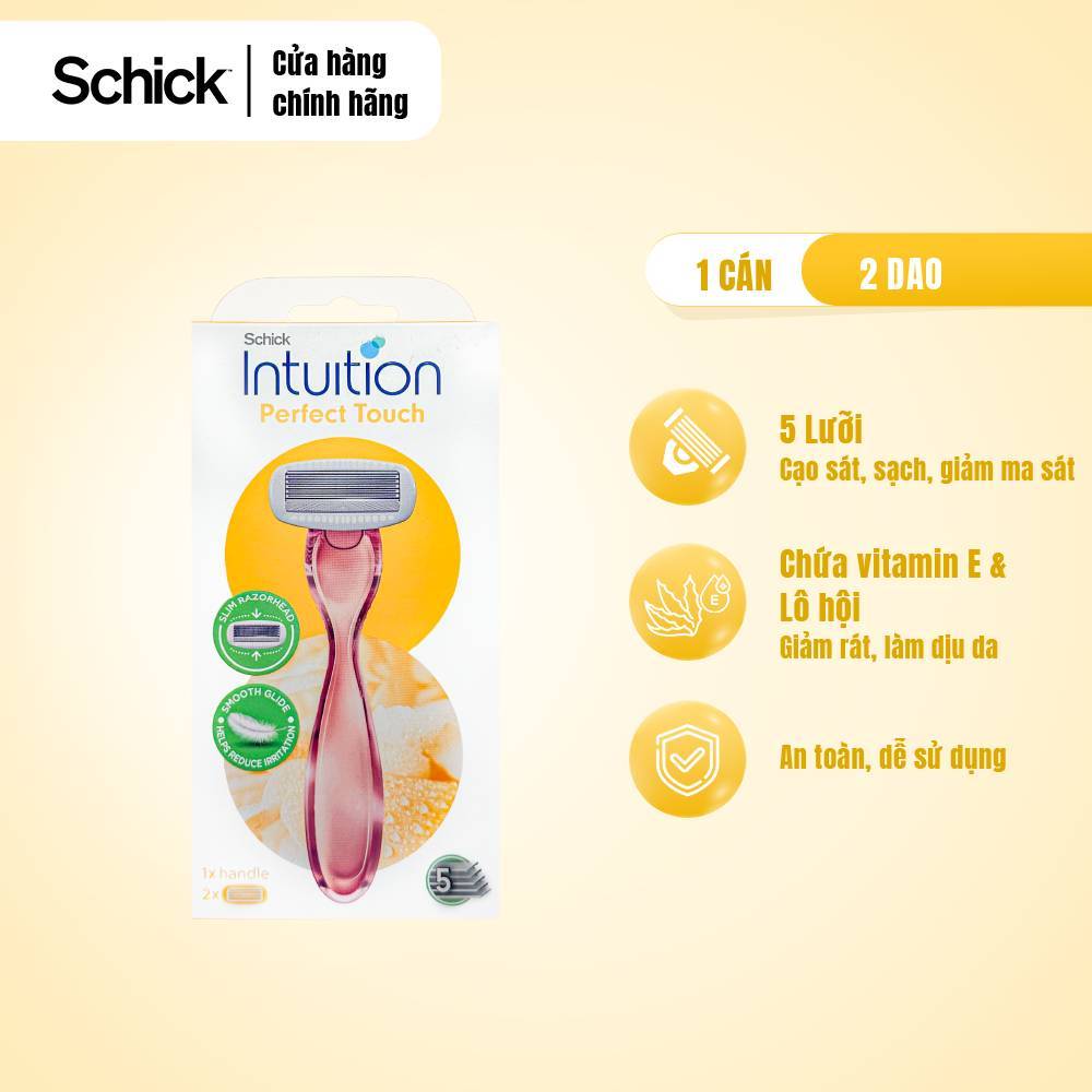 Dao Cạo Schick Có Thể Thay Lưỡi Dành Cho Nữ Intuition Perfect Touch Kit2