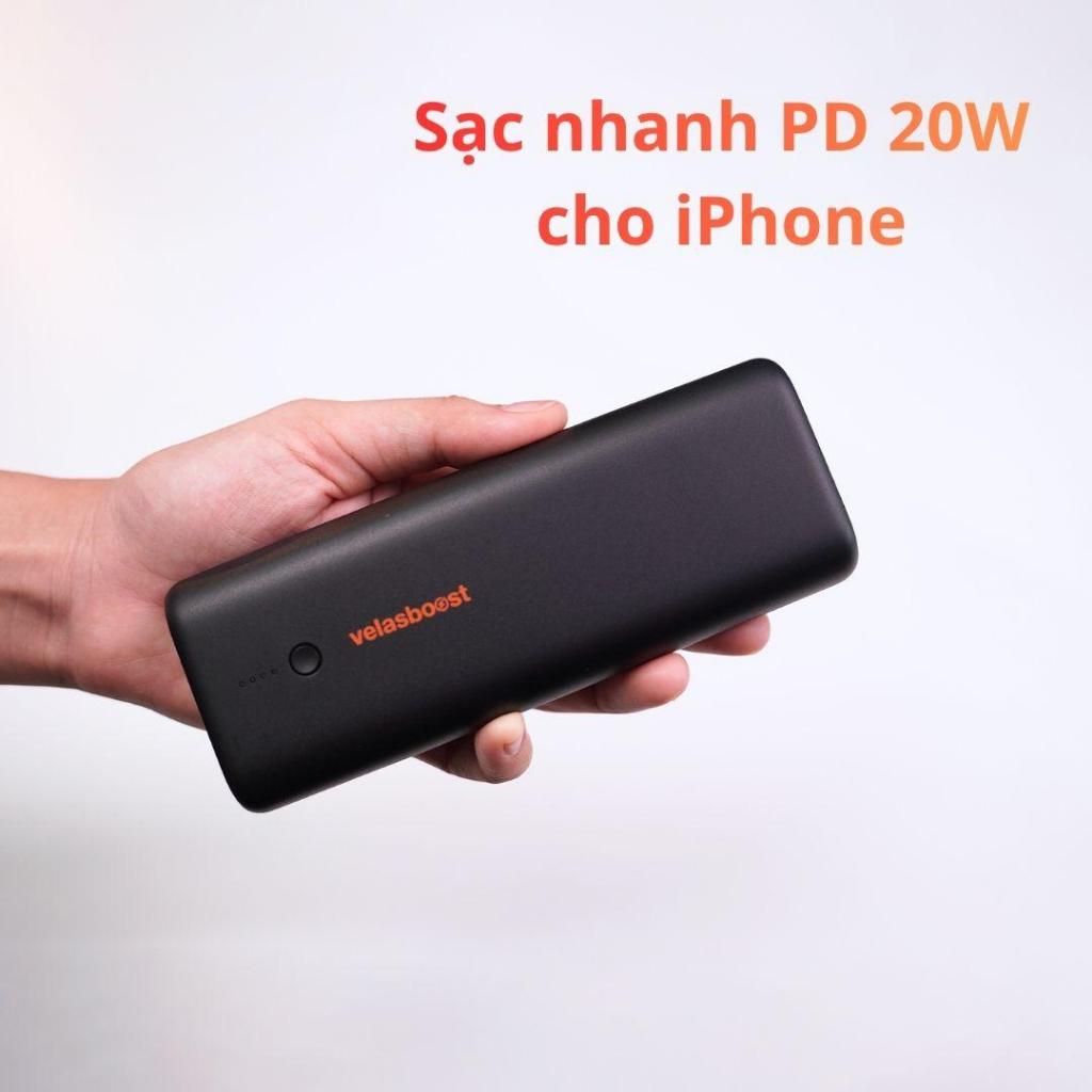 Pin Sạc Dự Phòng Chính Hãng 20.000 mAh Velasboost Dynamic 2, Sạc Nhanh PD QC 20W - Lỗ Vũ 1 | BigBuy360 - bigbuy360.vn