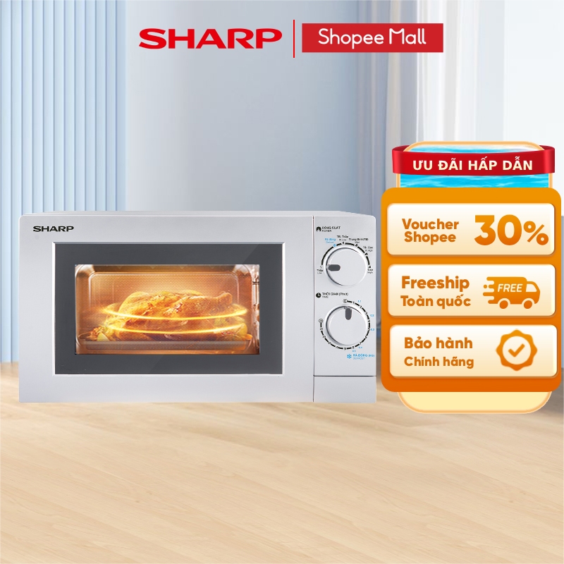 Lò Vi Sóng Cơ R-207VN-SL/R-209VN-SK  [700W, 6 Mức Công Suất, Hẹn giờ 30p] - Hàng Chính Hãng Bảo Hành 12 tháng