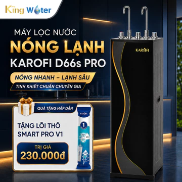 [TẶNG LÕI THÔ 230K] Máy Lọc Nước RO Nóng Lạnh Karofi KAD-D66S Pro, 11 Lõi Uống Trực Tiếp Chính Hãng